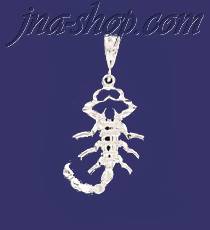 Sterling Silver DC Big Scorpion Charm Pendant - Click Image to Close